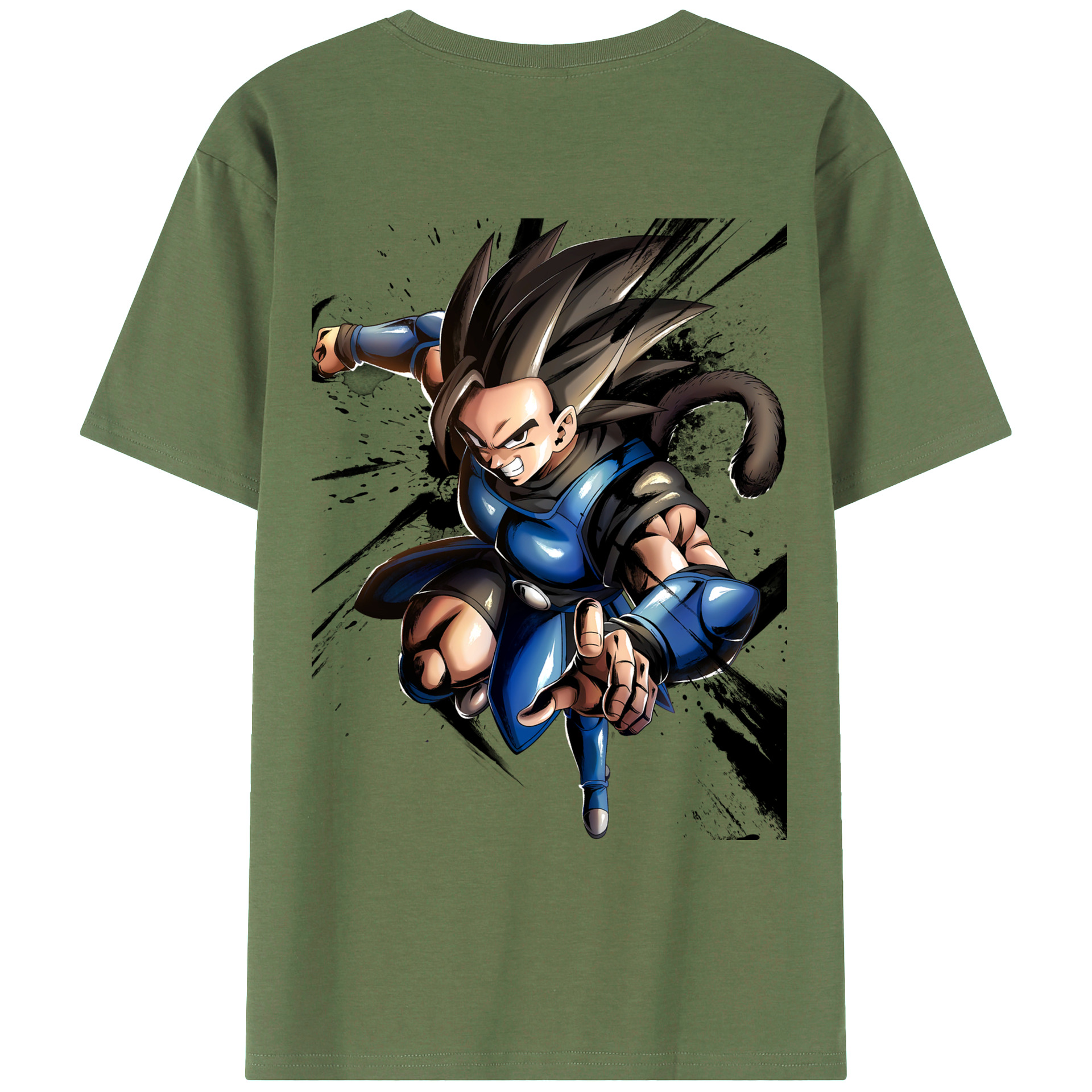 （画像用） ドラゴンボール ベジータ四世（Bejīta Yonsei）DRAGON BALL Vegeta IV 綿100％ メンズ半袖Tシャツ（バックプリント） 通気性